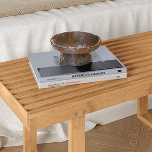 Banco para entrada Aarela bambú 91x41x38cm Natural [en.casa]