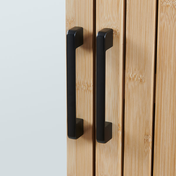 Armario con espejo Svanes 58x56x13 cm Gris oscuro/Natural [en.casa]