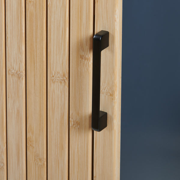 Armario alto Svanes 170x30x30 cm Gris oscuro/Natural [en.casa]