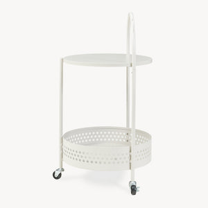 Carrito de servicio Jässaatka acero 76x40 cm gris [en.casa]