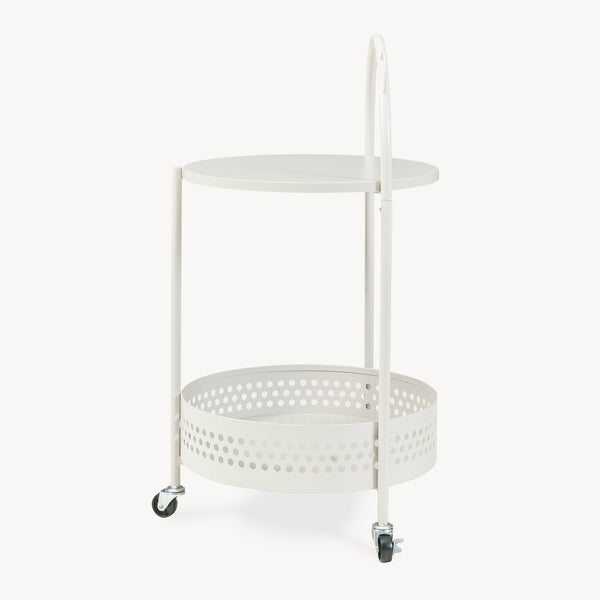 Carrito de servicio Jässaatka acero 76x40 cm gris [en.casa]