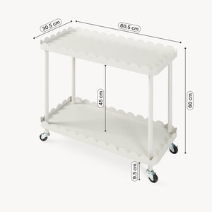 Carro de servicio Bolmanralu 2 niveles acero 61x31x60cm - Gris [en.casa]