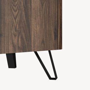 Mesa de centro Trorlon 100x50x40 cm aspecto nogal/travertino [en.casa]