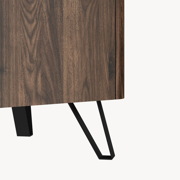 Mesa de centro Trorlon 100x50x40 cm aspecto nogal/travertino [en.casa]