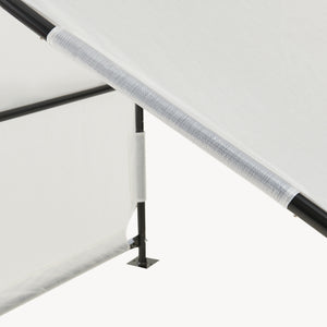 Tienda de campaña para perros Valevali acero plástico 122x122x90cm - Negro/Blanco [en.casa]