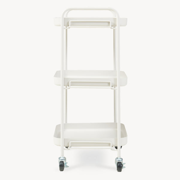Carro de servicio Kelevn 3 niveles acero 67x33x31cm - Gris [en.casa]