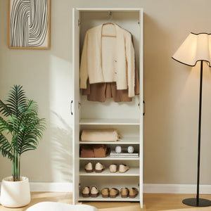 Armario Chalvefted 175x60x35 cm Blanco [en.casa]