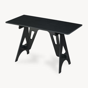 Escritorio Bostenenna 120x60x75 cm Negro con vetas de madera [en.casa]