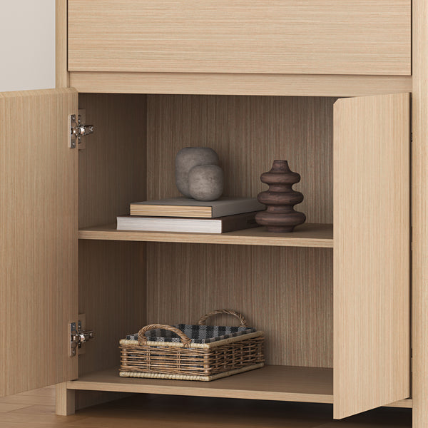 Armario auxiliar Takranmaa 88x79x39 cm efecto roble [en.casa]