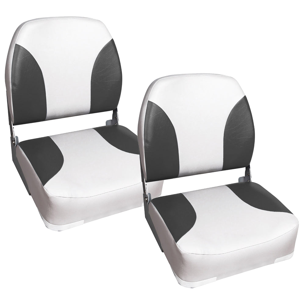 Asiento de barco Riccione juego de 2 de cuero sintético plegable en varios colores pro.tec
