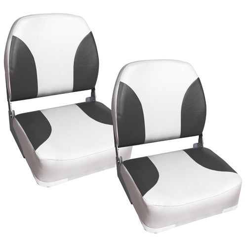 Asiento de barco Riccione juego de 2 de cuero sintético plegable en varios colores pro.tec