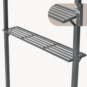 Gazebo del Pabellón para la Barbacoa Parga 250 x 241 x 151 cm Gris Antracita [en.casa]®