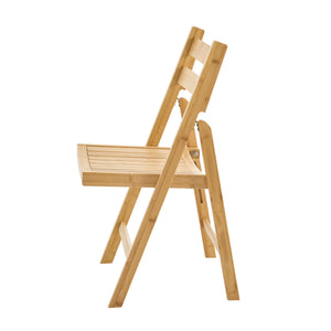 Silla plegable Gran de bambú en set de 2 [en.casa]