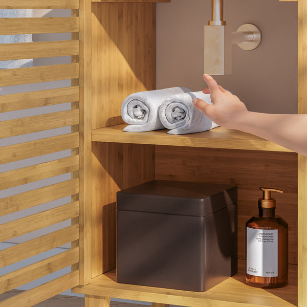 Mueble bajo lavabo Iveland 60x40x30cm Bambú [en.casa]