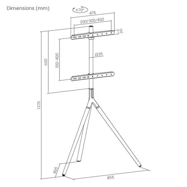 Soporte para TV Valle máx. 65 pulgadas [pro.tec]