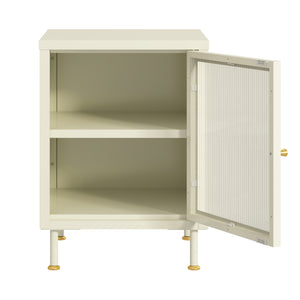 Armario auxiliar Lindau 56x40x40 cm crema blanca [en.casa]