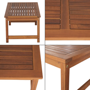 Conjunto de muebles de jardín Cannole de 4 piezas. Madera de acacia color madera [casa.pro]
