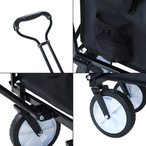 Carro de mano Stenlille 84x55 cm máx. 80kg Negro [pro.tec]