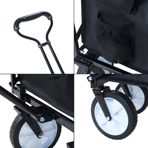 Carro de mano Stenlille 84x55 cm máx. 80kg Negro [pro.tec]