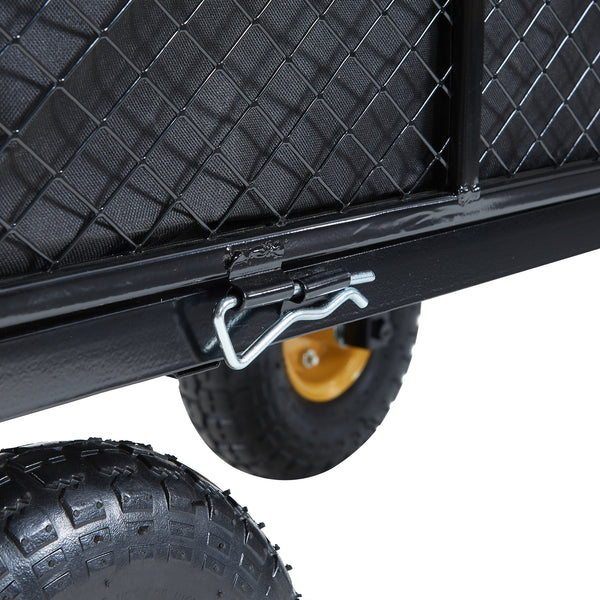 Carrito Corropoli 112x51 cm máx. 550kg Negro/Amarillo [pro.tec]
