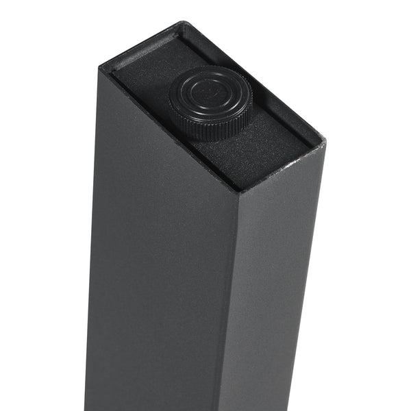 Juego de 2 estructuras de mesa Kraftisried 72x70cm Negro [en.casa]