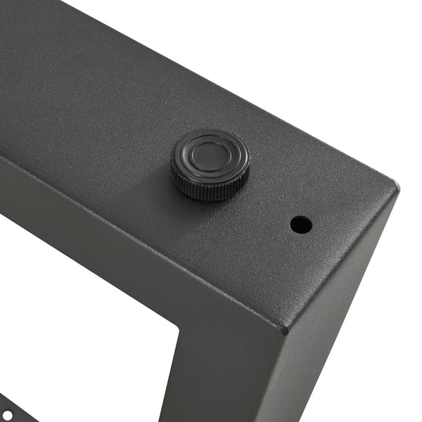 Juego de 2 estructuras de mesa Marstal 42x40cm Negro [en.casa]