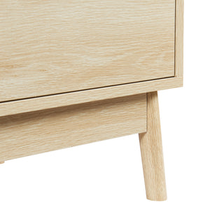 Cómoda Landskrona 80x80x40 cm con 3 cajones en aspecto roble [en.casa]