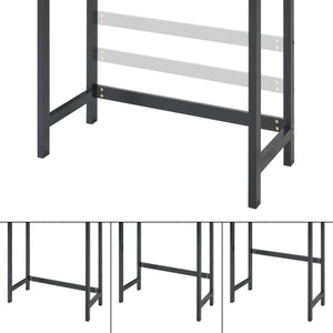 Armario de baño Tervola 172x63x27 cm Negro/Bambú [en.casa]