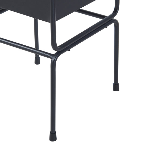 Soporte para plantas Sveio juego de 2 piezas metal negro [en.casa]