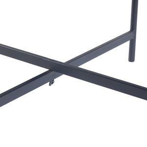 Conjunto de mesa de centro Lier de 2 piezas. Tapa de vidrio negra [en.casa]