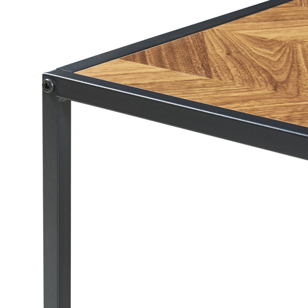 Mesa auxiliar Kurghore 2 piezas Negro/imitación roble, oscuro [en.casa]