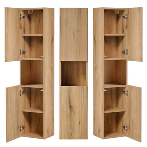 Conjunto de muebles de baño Skelbolu de 7 piezas, aspecto roble [en.casa]