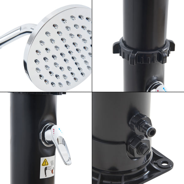 Ducha solar Frerievn con ducha para pies 215 cm 18L [casa.pro]