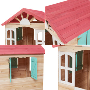 Casita infantil Lulä Caseta de juegos 130x115x101 cm Madera [casa.pro]