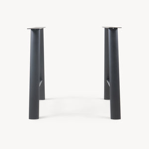 Juego de 2 estructuras de mesa Hullem acero 72x70x10 cm negro [en.casa]