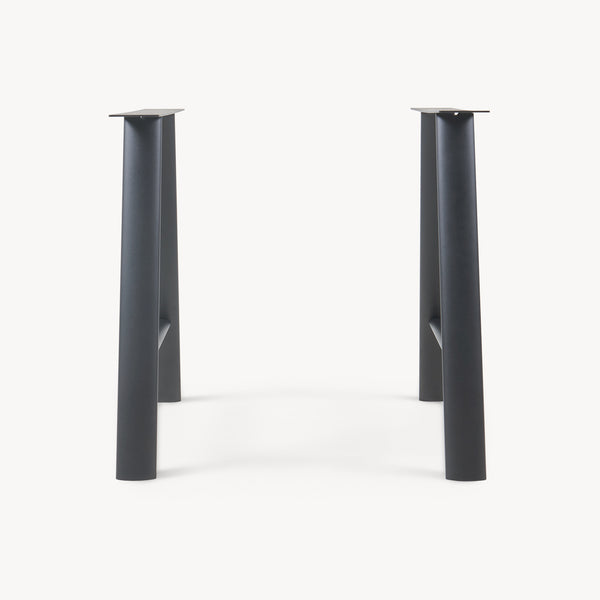 Juego de 2 estructuras de mesa Hullem acero 72x70x10 cm negro [en.casa]