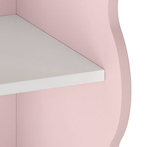 Estantería de esquina para niños Vestnes 108x27x27 cm Cotton Candy/Blanco [en.casa]