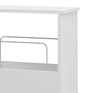 Carrito Katra 67x40x20 cm Blanco [en.casa]