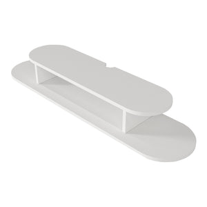 Mueble bajo de TV colgante Targema 120x30x16 cm Blanco [en.casa]