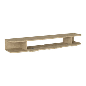 Mueble bajo de TV colgante Karjali 150x30x19 cm aspecto roble [en.casa]