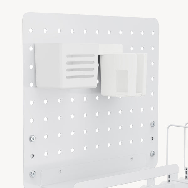 Organizador de escritorio Sauda para sujetar 50x50 cm Acero Blanco [en.casa]