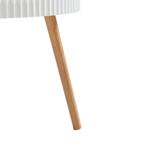 Mesa de centro Bongard Ø60x45 cm Blanco [en.casa]