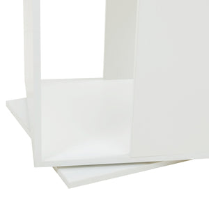 Estantería giratoria Fjelmarirg 109x34x34 cm Blanco [en.casa]