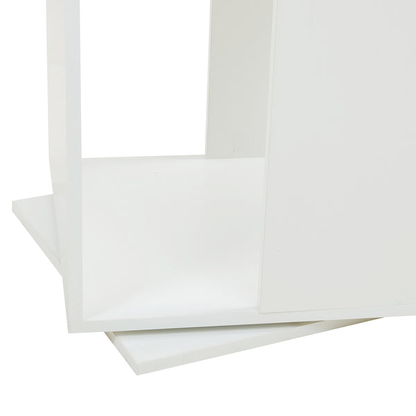 Estantería giratoria Fjelmarirg 109x34x34 cm Blanco [en.casa]