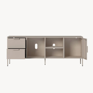 Mueble de TV Kliri 2 cajones 150x35x58cm - Color camel [en.casa]