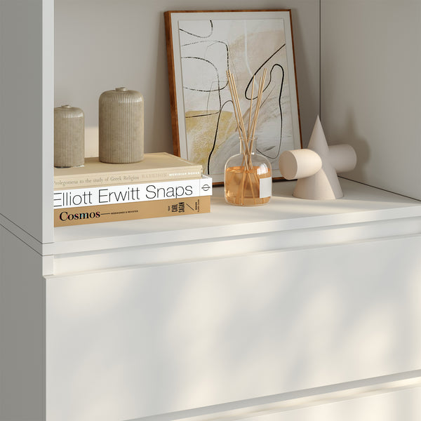 Estantería Les con 3 cajones 180x60x35 cm Blanco [en.casa]