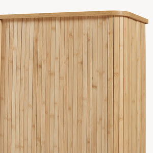 Aparador Nordkapp con 2 puertas bambú pino 100x40x80cm - Natural [en.casa]