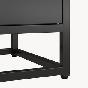 Estantería de pie Hailuoto de 4 niveles acero 180x80x40cm - Negro mate [en.casa]