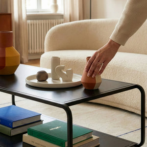 Mesa de centro Færder 115x50x45 cm Acero Negro [en.casa]