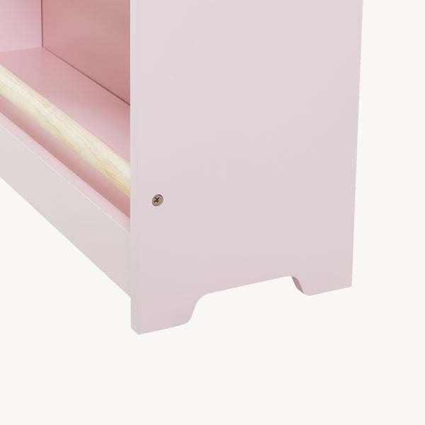 Estantería infantil Virer de 3 niveles 78x60x18cm - Rosa/Natural [en.casa]